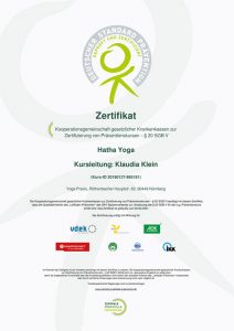 Zertifikat Kooperationsgemeinschaft gesetzlicher Krankenkassen zur Zertifizierung von Präventionskursen Zertifikat Kooperationsgemeinschaft gesetzlicher Krankenkassen zur Zertifizierung von Präventionskursen